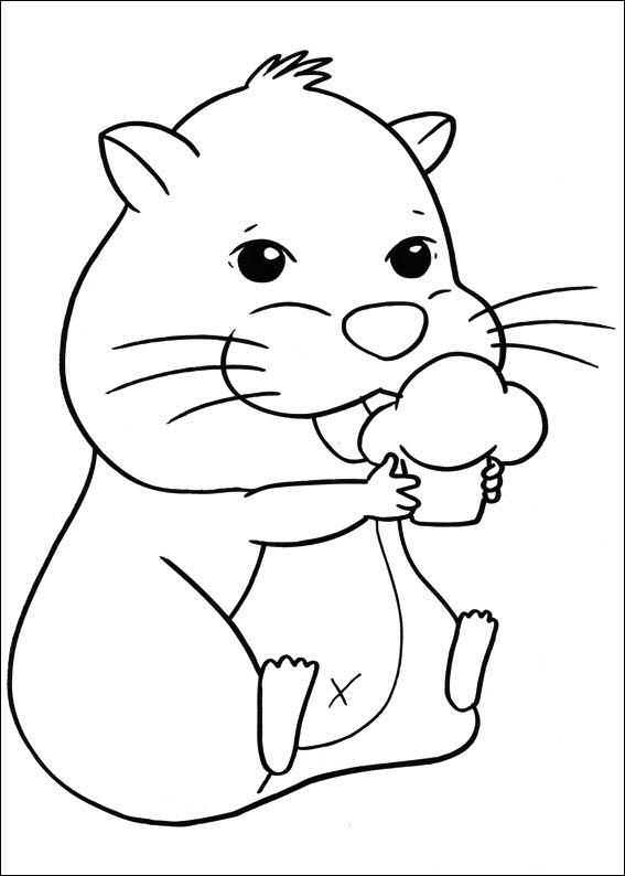 Plansa de colorat cu Hamsteri 30 24